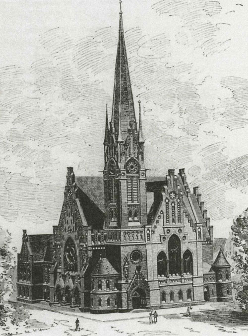 Jrgen Krger e Paul Wollburg, St. Michael, Brema, 1900. Un esempio di architettura storicistica neogotica.