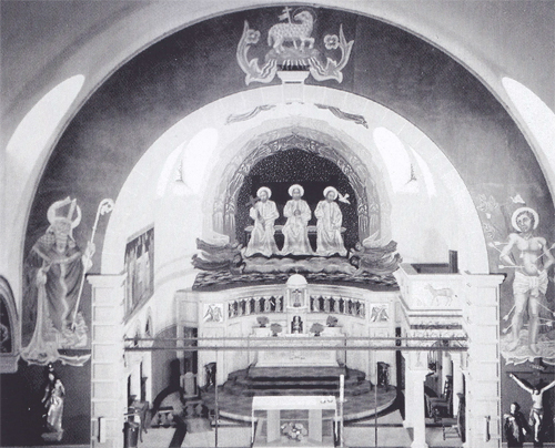 G. Severini, Trinit, Chiesa di Semsales, 1925, affresco (Foto G. Bacci, Archivio Staurs -  Gino Severini, by SIAE 2011).