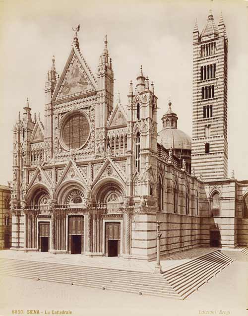Duomo di Siena. (Foto d'epoca di Giacomo Brogi,1822-1881).